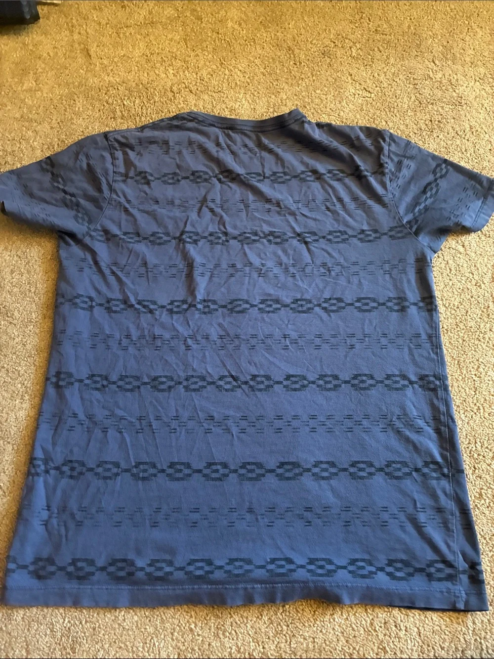 J.Crew Men's Washed Cotton Aztec/Southwestern Geometric Pattern Pocket T-Shirt L